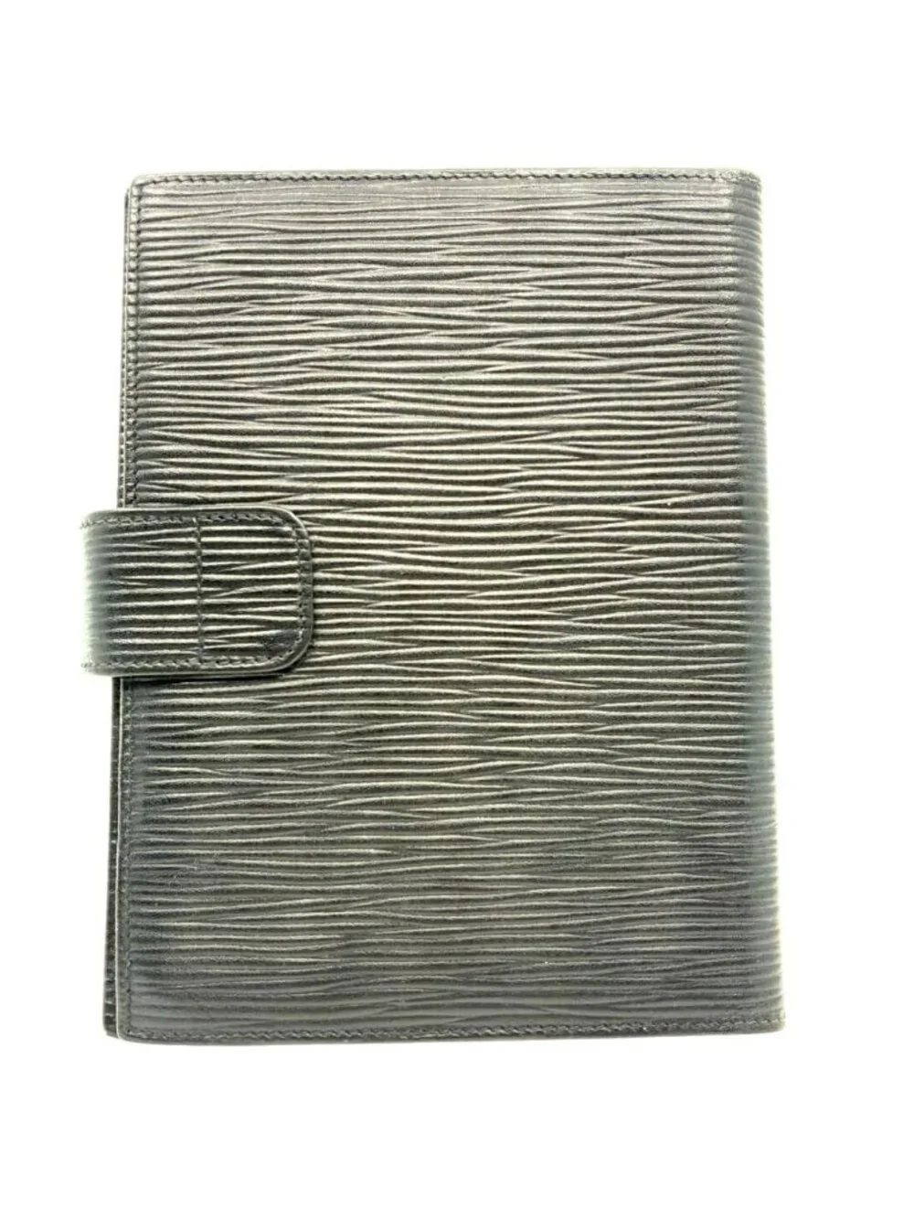 Fendi Epi Leather Agenda Pass Port Cover Case Notebook Black